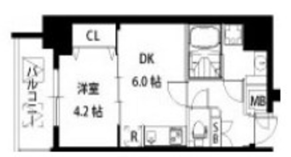 江坂駅 徒歩5分 13階の物件間取画像